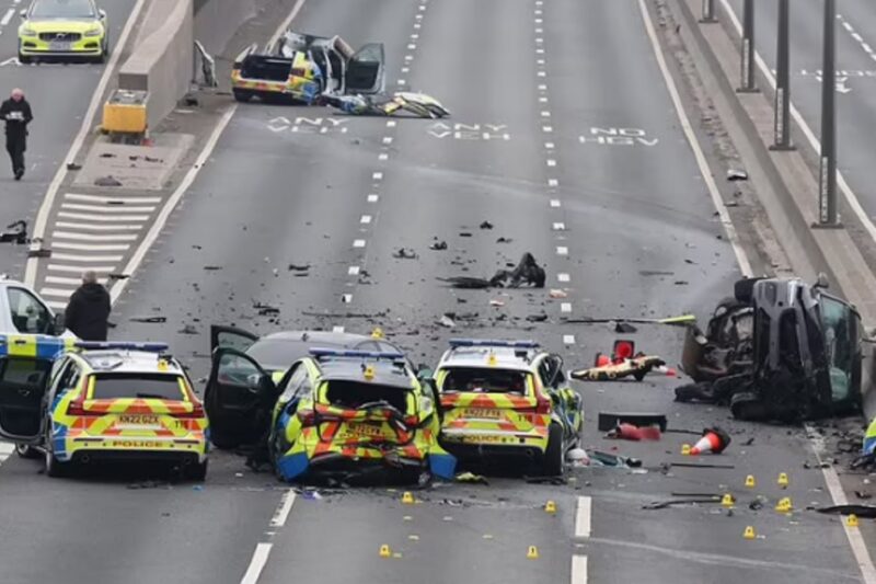 Five people injured in horror crash: பொலிசார் திரத்தியதால் பெரும் விபத்து சற்று முன்