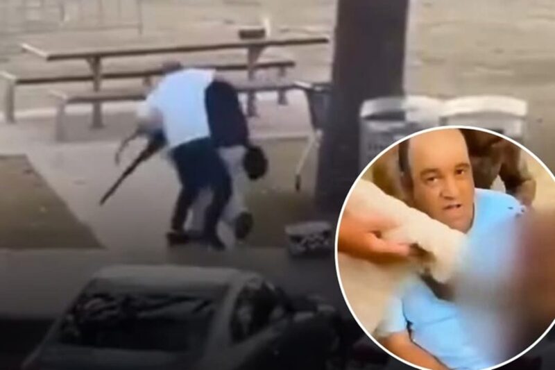 துணிச்சலுடன் மோதிய பழக்கடை உரிமையாளர் – உலகமே போற்றும் வீரத்திருமகன் (VIDEO)