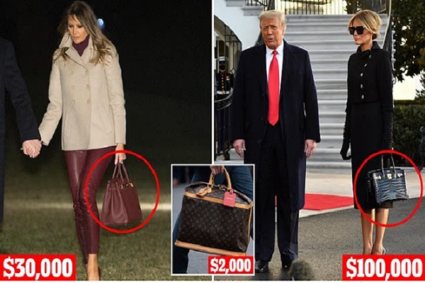 ரம் மனைவி மெலனியாவின் handbags விலை 1 கோடி: மிரட்டல்’ பேஷன் ரகசியம்! - Image 1 ரம் மனைவி மெலனியாவின் handbags விலை 1 கோடி: மிரட்டல்’ பேஷன் ரகசியம்! - Image 1