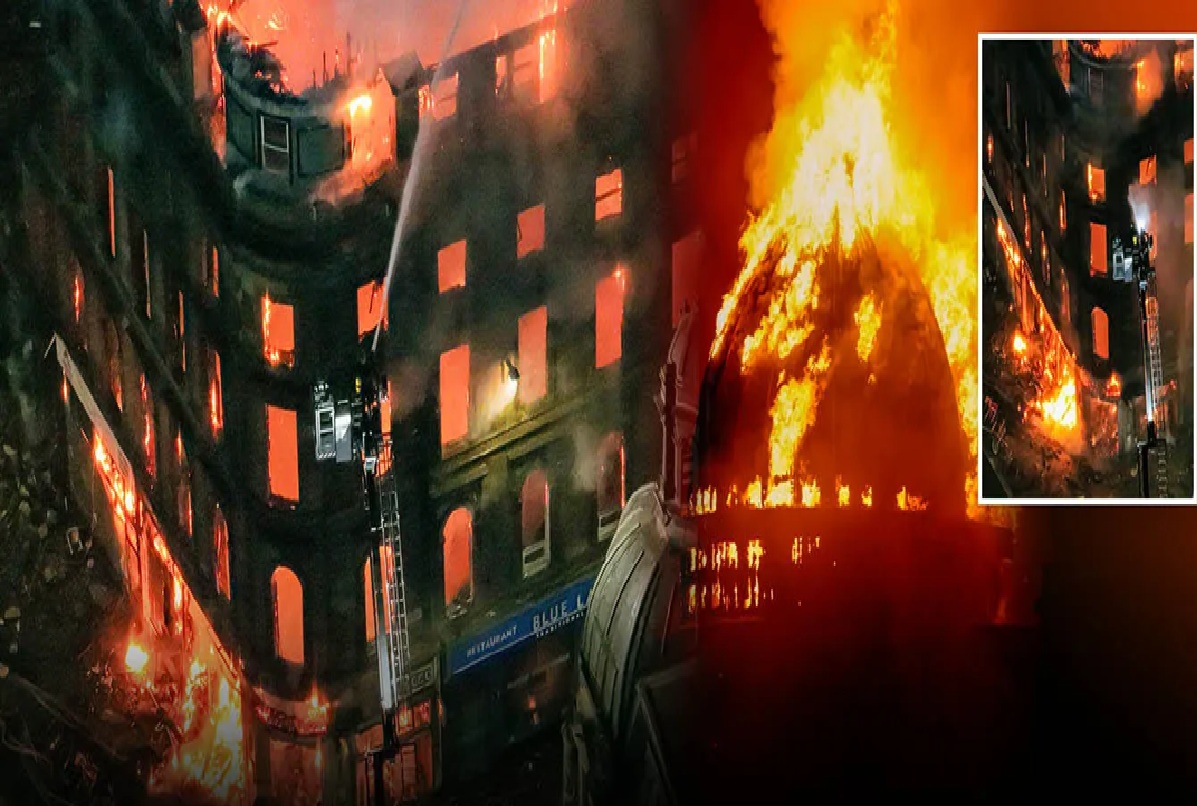 லண்டனில் பயங்கர தீ விபத்து: கட்டிடங்கள் இடிந்து சேதம், ரயில் போக்குவரத்து பாதிப்பால் பயணிகள் தவிப்பு