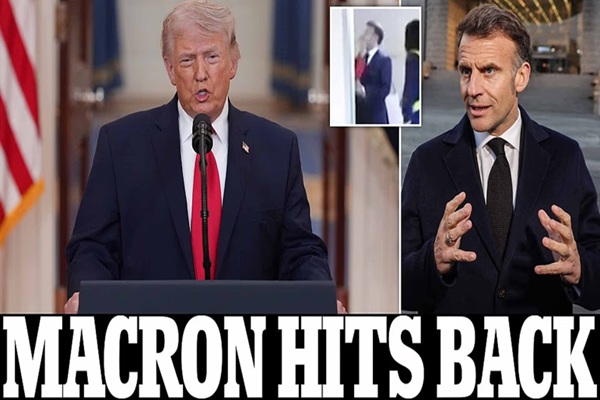 மனைவியிடம் வாங்கியஅறையிலிருந்து இன்னும் மீளவில்லை: மேக்ரானை கேலி செய்த ட்ரம்ப்!