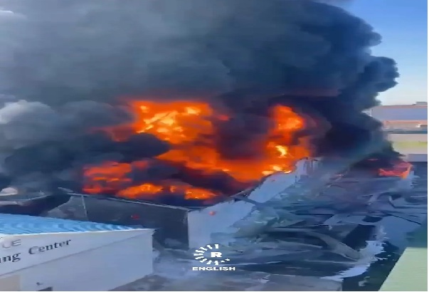 பிரித்தானிய எண்ணெய் கிடங்கு மீது ஈரான் ட்ரோன் தாக்குதல் – பற்றி எரியும் தீ!