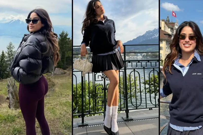 சுவிஸ் நாட்டில் ஸ்ரீதேவி மகள் ஜான்வி கபூர் ஹோட்டலில் அடிக்கும் லூட்டி !