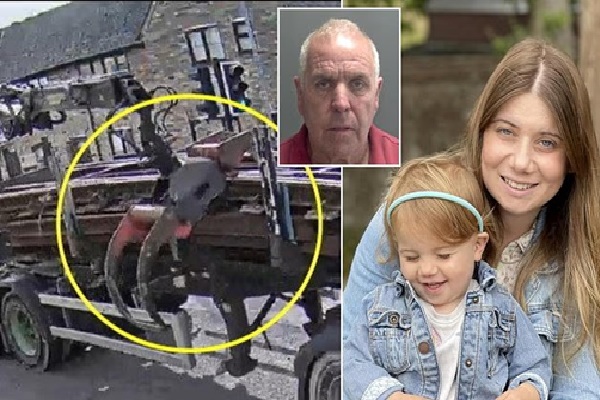 கண் இமைக்கும் நேரத்தில் சோகம்: லாரியிலிருந்து கழன்ற கிரேன் மோதி தாய் பலி; தப்பிய குழந்தை – பதறவைக்கும் காட்சிகள்!