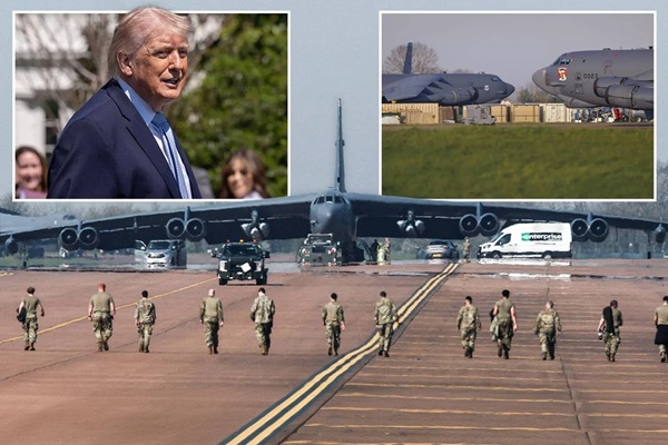 போர் ரத்து: 70,000 பவுண்டு வெடிகுண்டுகளுடன் பிரிட்டன் திரும்பிய பி-52 விமானங்கள்!