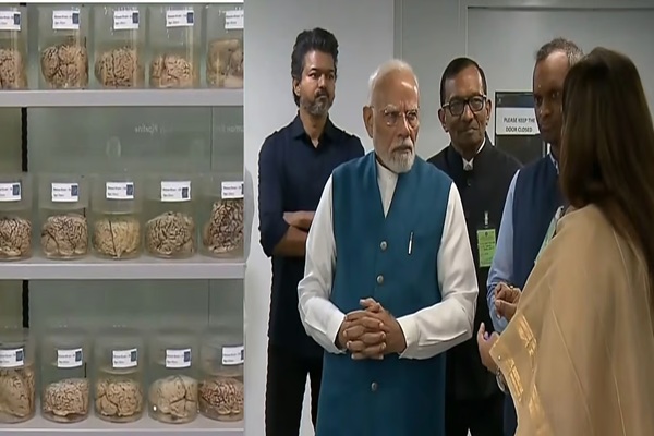 சென்னை ஐஐடி மூளை ஆராய்ச்சி மையத்தைப் பார்வையிட்டார் பிரதமர் மோடி